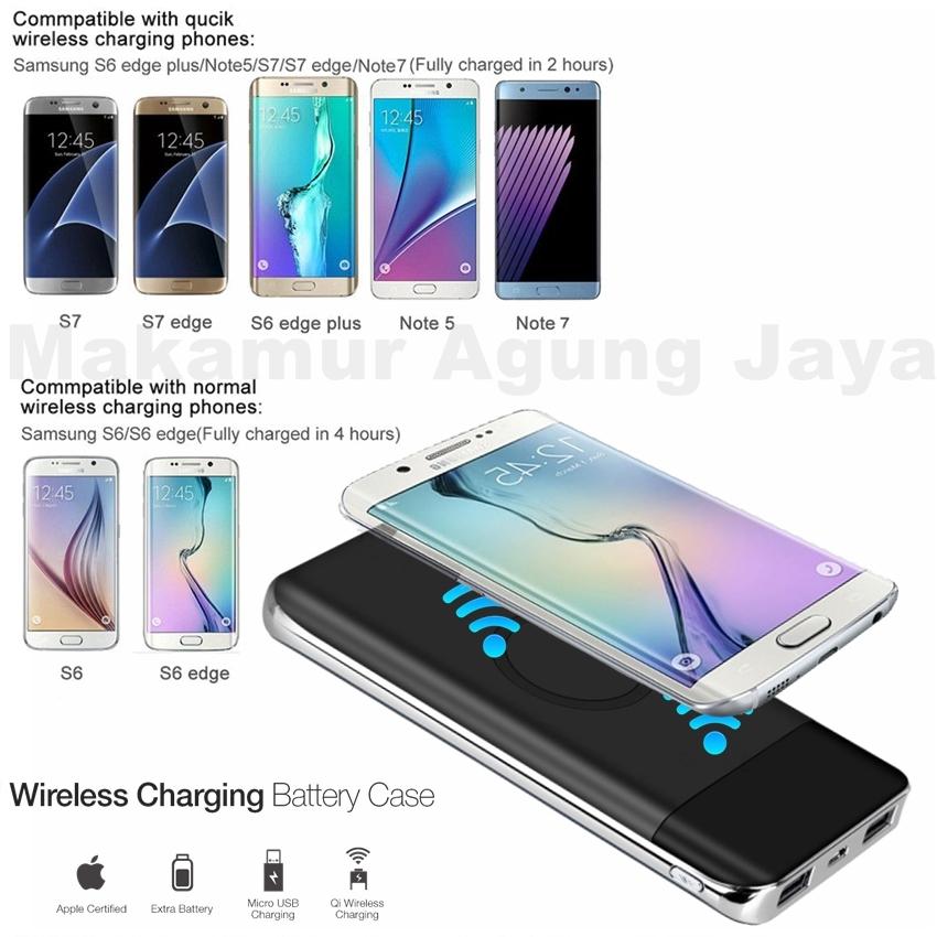 MAJ Powerbank wireless series Q3 new pertama di indonesia 10000mAh Support for android - ios Compatible for Samsung galaxy Note 8, S8, S8+, S7, S7 Edge, Note 5, S6, S6 Edge, Apple: iPhone X, iPhone 8, iPhone 8+