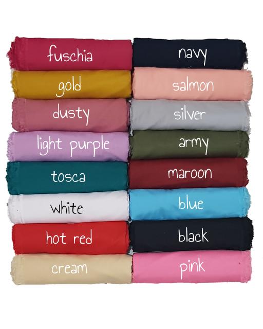 Pashmina katun Polos zahra / ima lokal full rawis