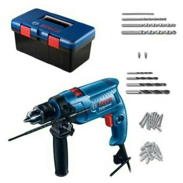 BOSCH BOR TEMBOK LISTRIK GSB 550 FREEDOM KIT IMPACT DRILL TOOL BOX