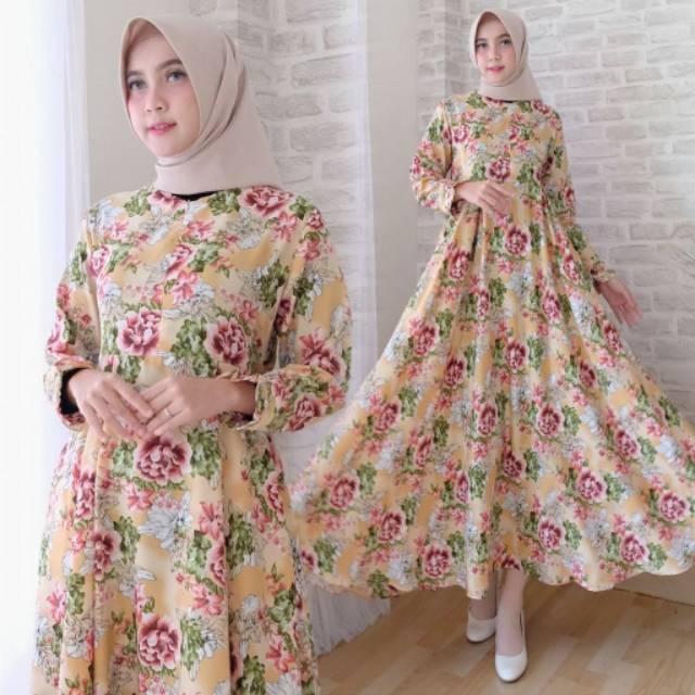 Vshop91jkt - Gamis Naila Real Picture Gamis Wanita Syari Wanita Mukena Ciput Pashmina Tunik Bergo Syari Anak Syari Bunga Gamis Bunga Dress Panjang Maxi Dress Longdress Dress Flower Tunik Flower Cardigan Blazer Kemeja Kaos Tshirt Baju koko Muslim