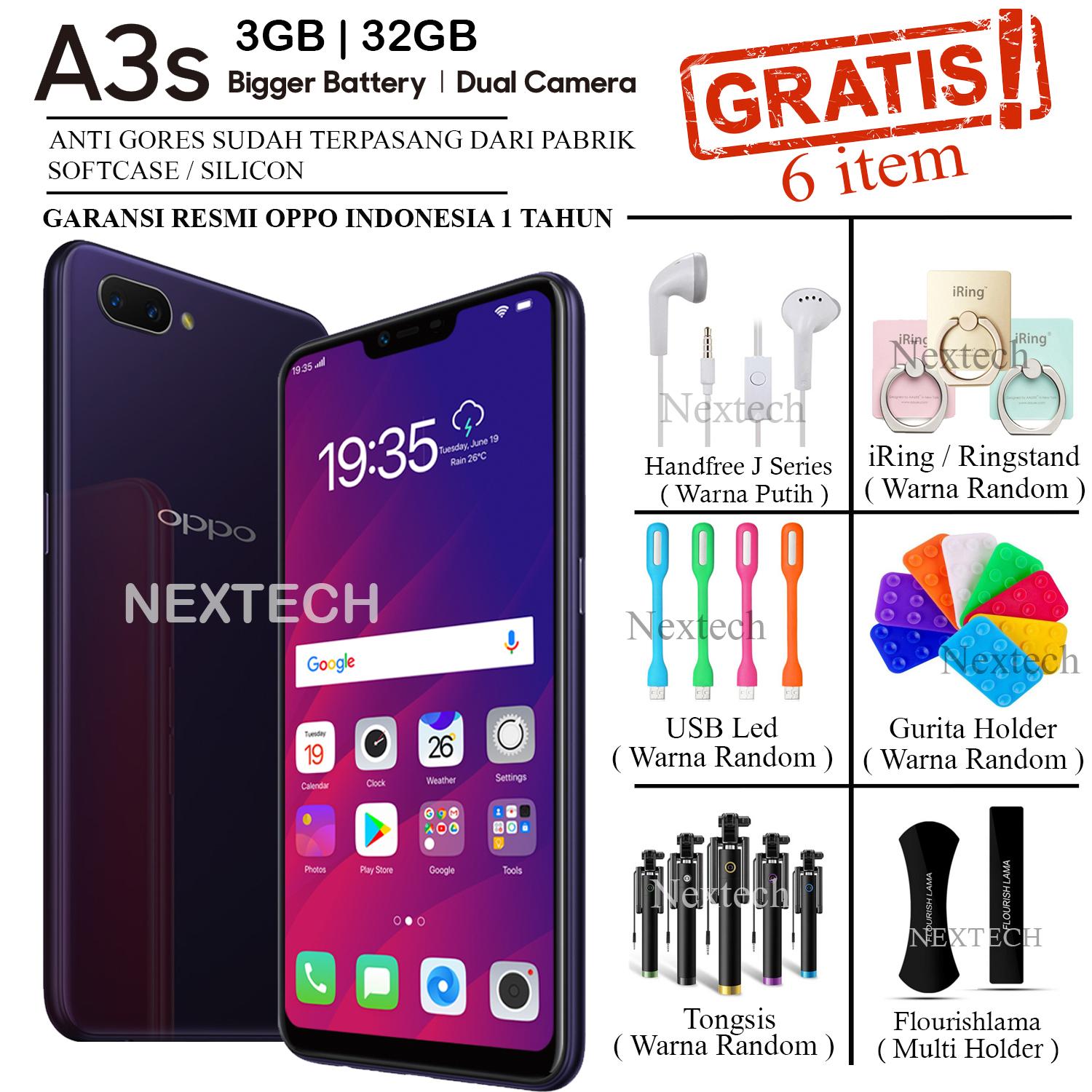 Oppo A57 332 Gb Garansi Resmi Gold Cek Harga Terkini dan OPPO A3S 2018 3 32GB GARANSI RESMI
