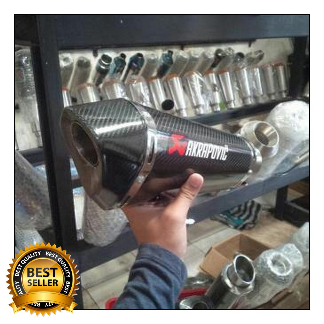 Knalpot Akrapovic Karbon FULLSET Motor 150cc Honda CB150R CBR150R SONIC Yamaha R15 Vixion Jupiter MX Xabre Suzuki Satria FU GSX DLL