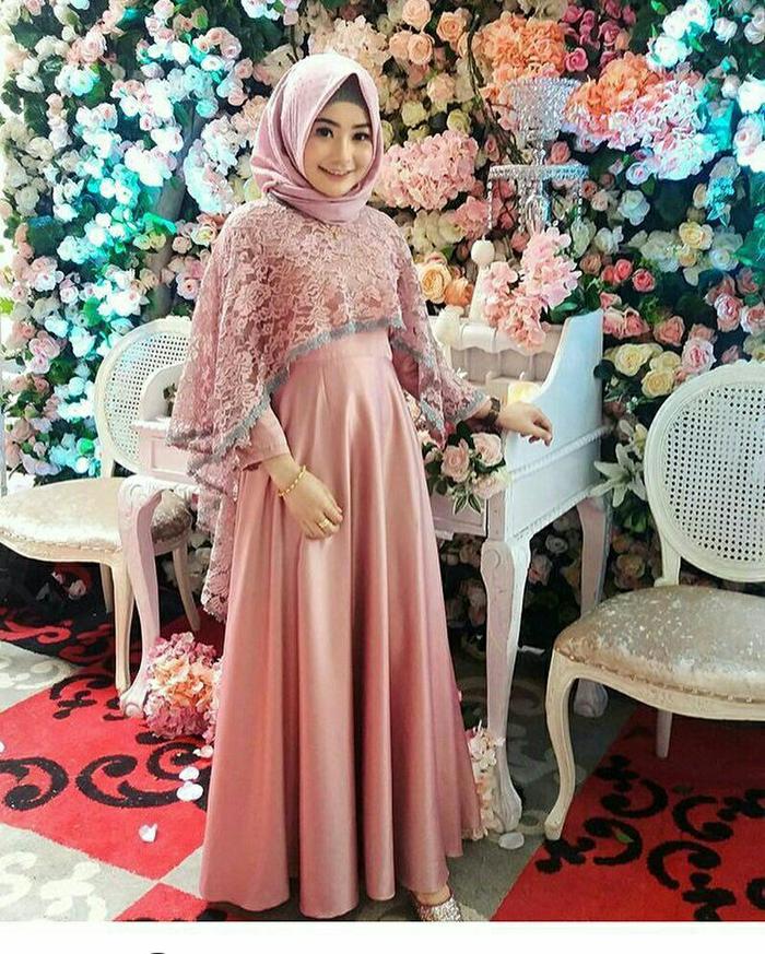 Gamis Maxi Brokat Kombinasi