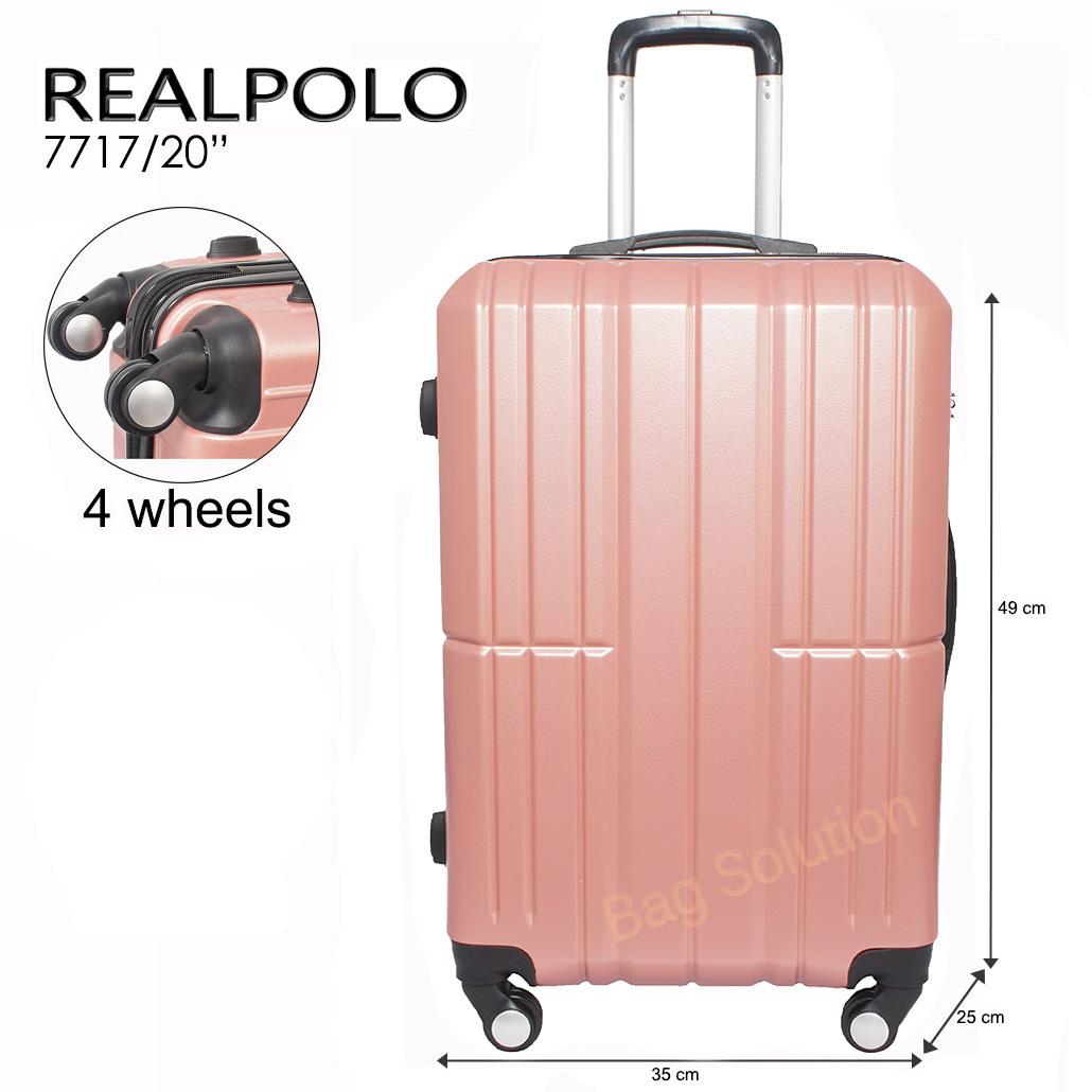 Real Polo Tas Koper Kabin Hardcase Fiber ABS - 4 Roda Putar - Size 20 Inch RPM