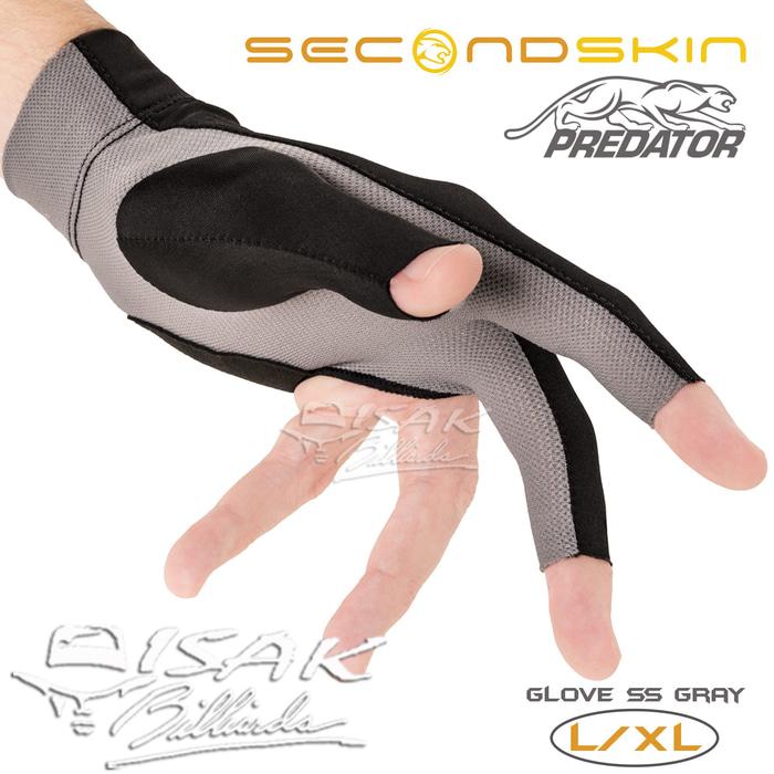 Predator Glove SS Gray - L/XL Sarung Tangan Billiard Biliar Skin Pool - hq2z97