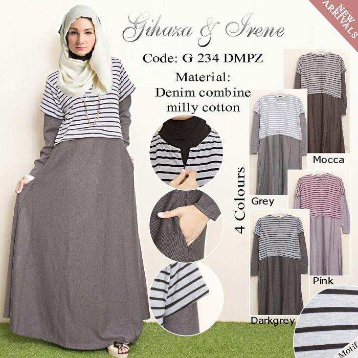G234DMPZ/G 234 DMPZ IRENE BAJU HIJAB MAXI GAMIS DRESS FASHION MUSLIMAH