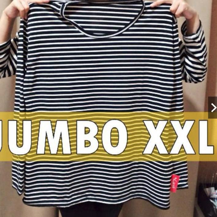 tokolobo kaos panjang stevy big size XXL hitam LD 120