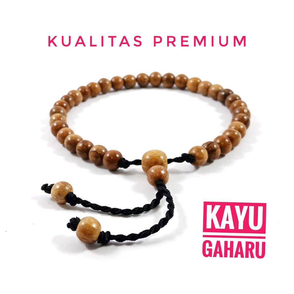 Gelang Tasbih Original Kayu Gaharu Dim 6 Mm Kualitas Super