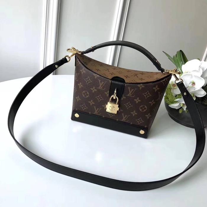 NEW LOUIS VUITTON BENTO BOX REVERSE ORIGINAL LEATHER 23X17cm