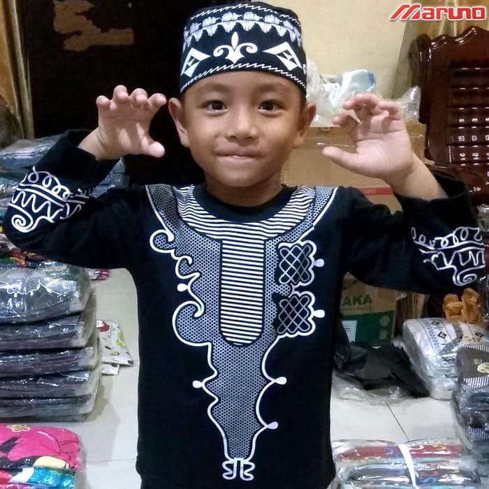 Jual Baju Koko BLACK PANTHER Pakaian Muslim Anak Laki Premium Mewah MARUNO - II-IV Tahun Baju Koko BLACK PANTHER Pakaian Muslim Anak Laki Premium Mewah MARUNO - II-IV Tahun