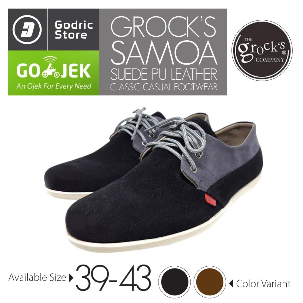 Sepatu Kasual Pria Grocks Samoa Slip On Classic Suede Casual Shoes Cowok Bradleys Brodo Nike Adidas Kickers Hummer