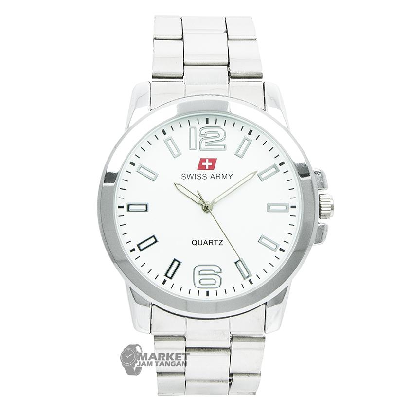 Swiss Army Men's - Jam Tangan Pria - SA 5085 M - Stainless Steel