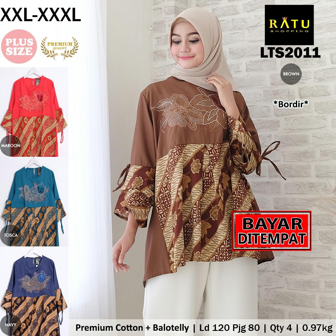 RATU SHOPPING LTS2011 Tunik jumbo XXL batik REAL PIC