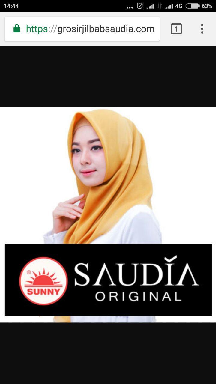 Hijab Segi Empat Saudia By Sunny Original Motif Polos ( BUKAN YANG KW )