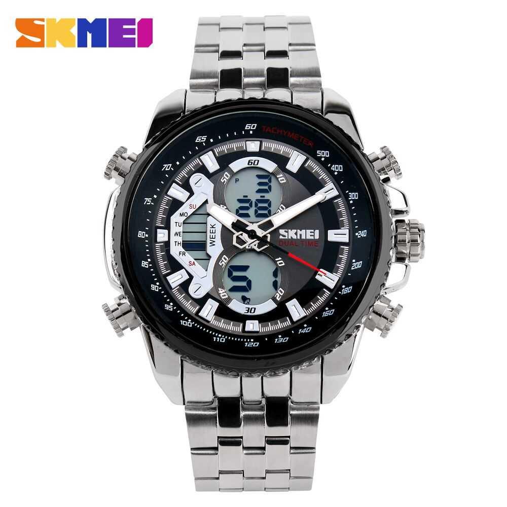jam tangan pria casual SKMEI Casio Men Sport LED Watch Water Resistant 50m AD0993 - Hitam