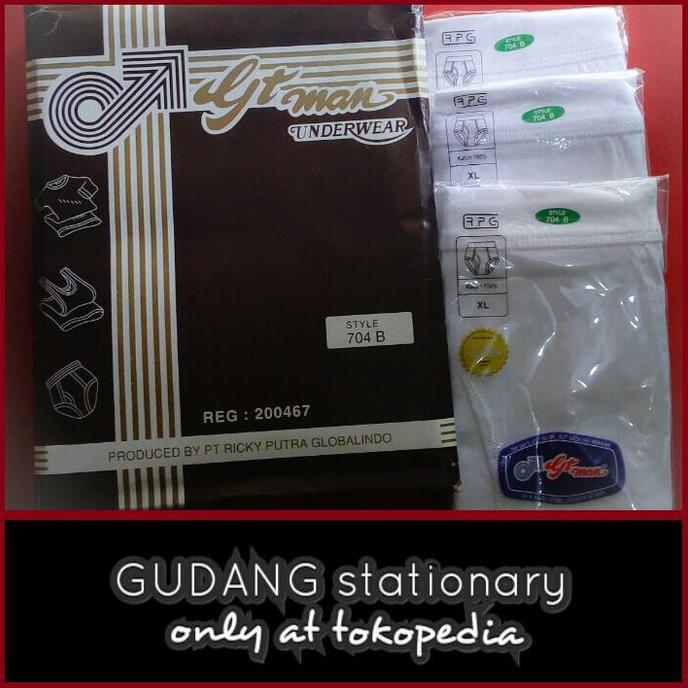 GT MAN RPG UNDERWARE STYLE 704 B ( WARNA PUTIH ISI 12 PCS ) - 4S89NK