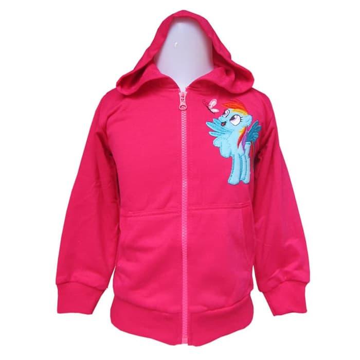 Jaket Sweater Anak Karakter My Little Pony Usia 2-6 Tahun Warna Pink