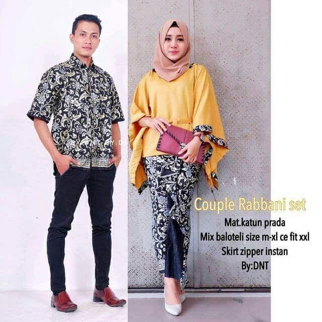 TERMURAH BATIK COUPLE RABBANI KUNING