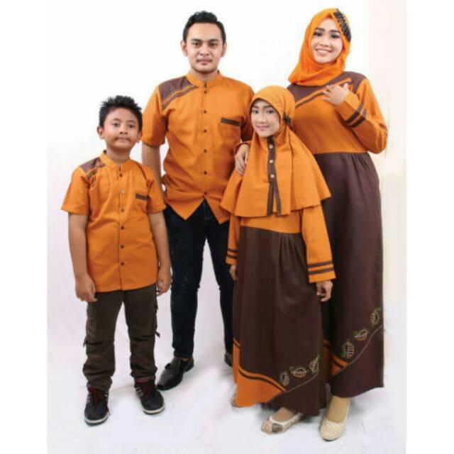 Seragam muslim couple keluarga sarimbit baju koko gamis ayah ibu dan anak murah terbaru branded gamis Xl