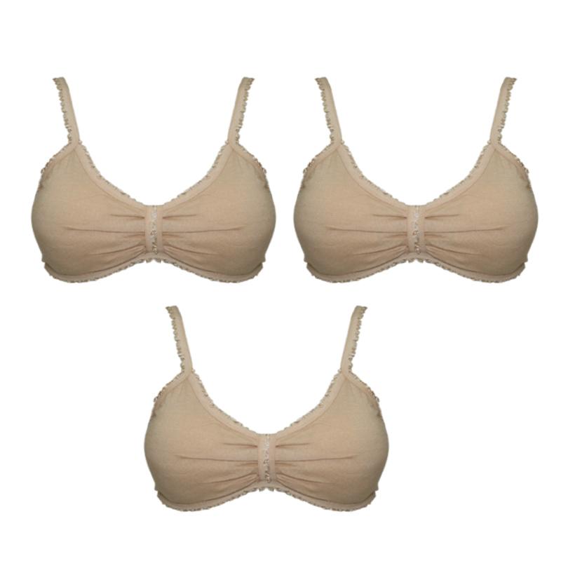 EELIC BRA-885 3 PCS CREAM Bra Miniset Remaja Usia 10-15 Tahun