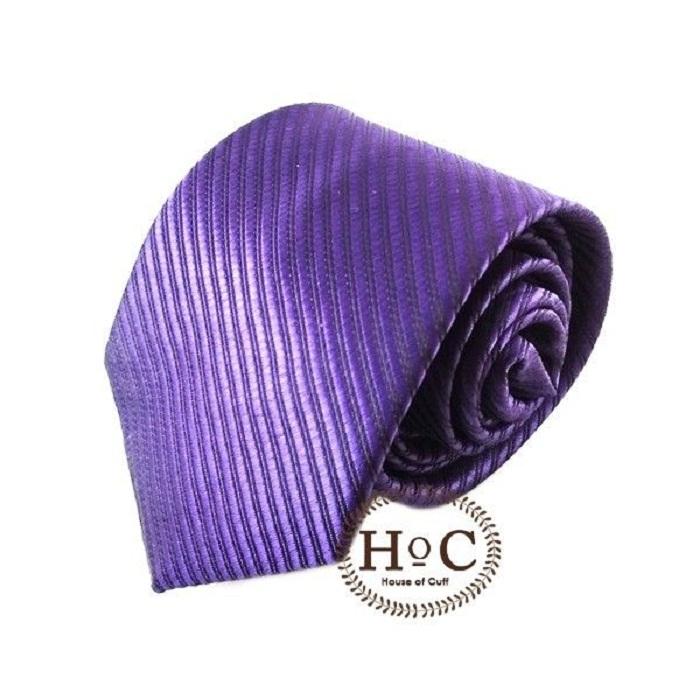 Dasi NeckTie Slim Motif Wedding Best Man  PLUM LISTED TIE