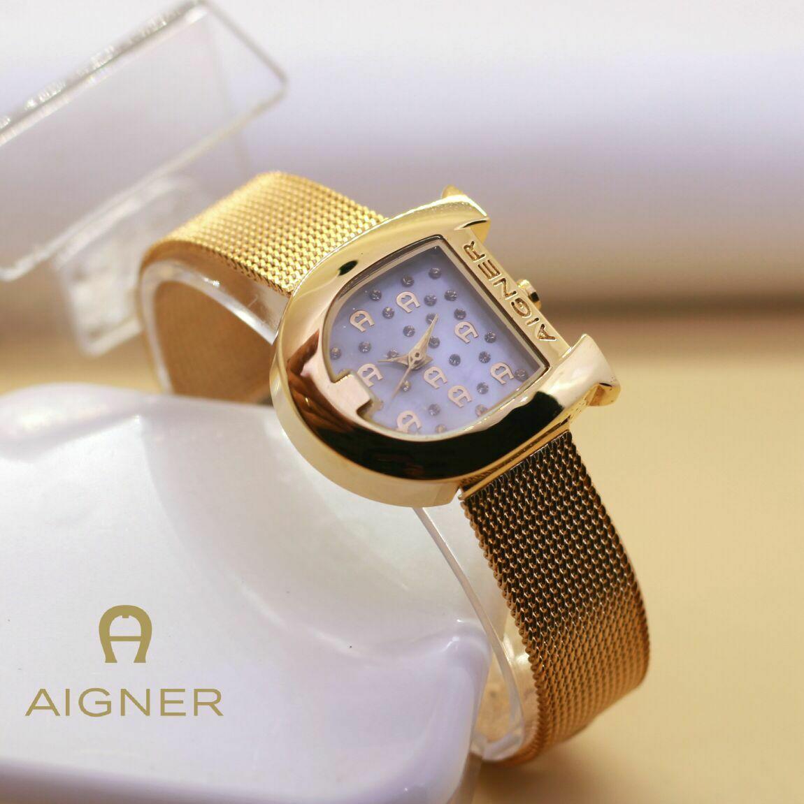JAM TANGAN FASHION WANITA AIGNER RANTAI PASIR