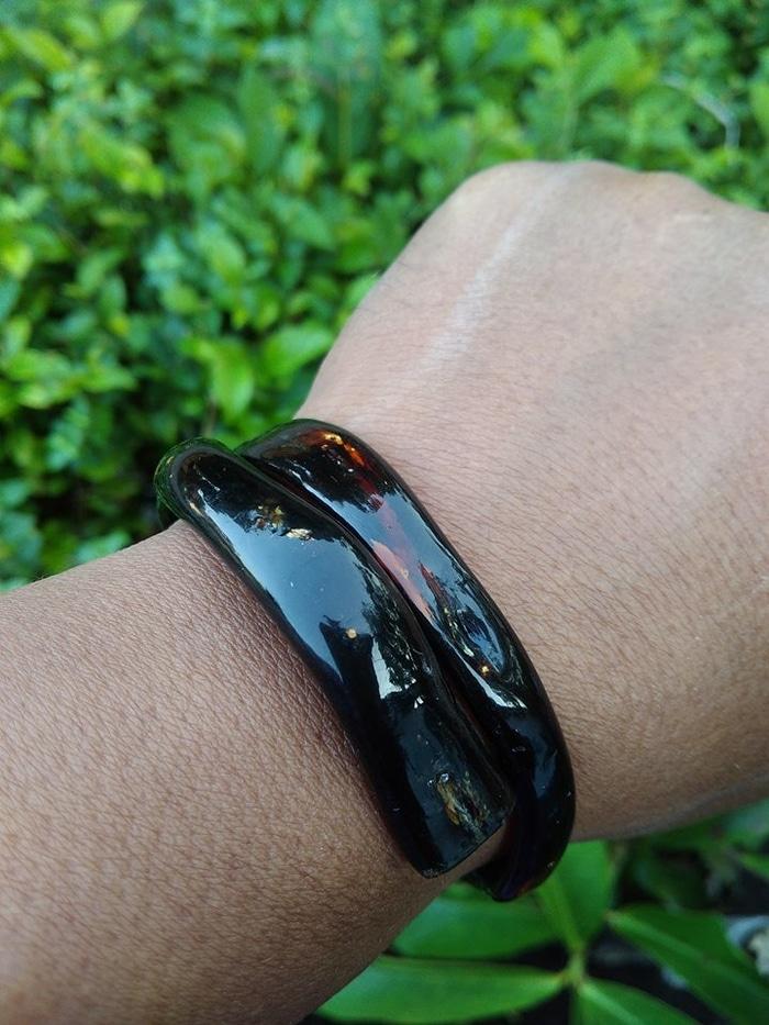 gelang akar bahar merah kristal size tanggung Asli Original