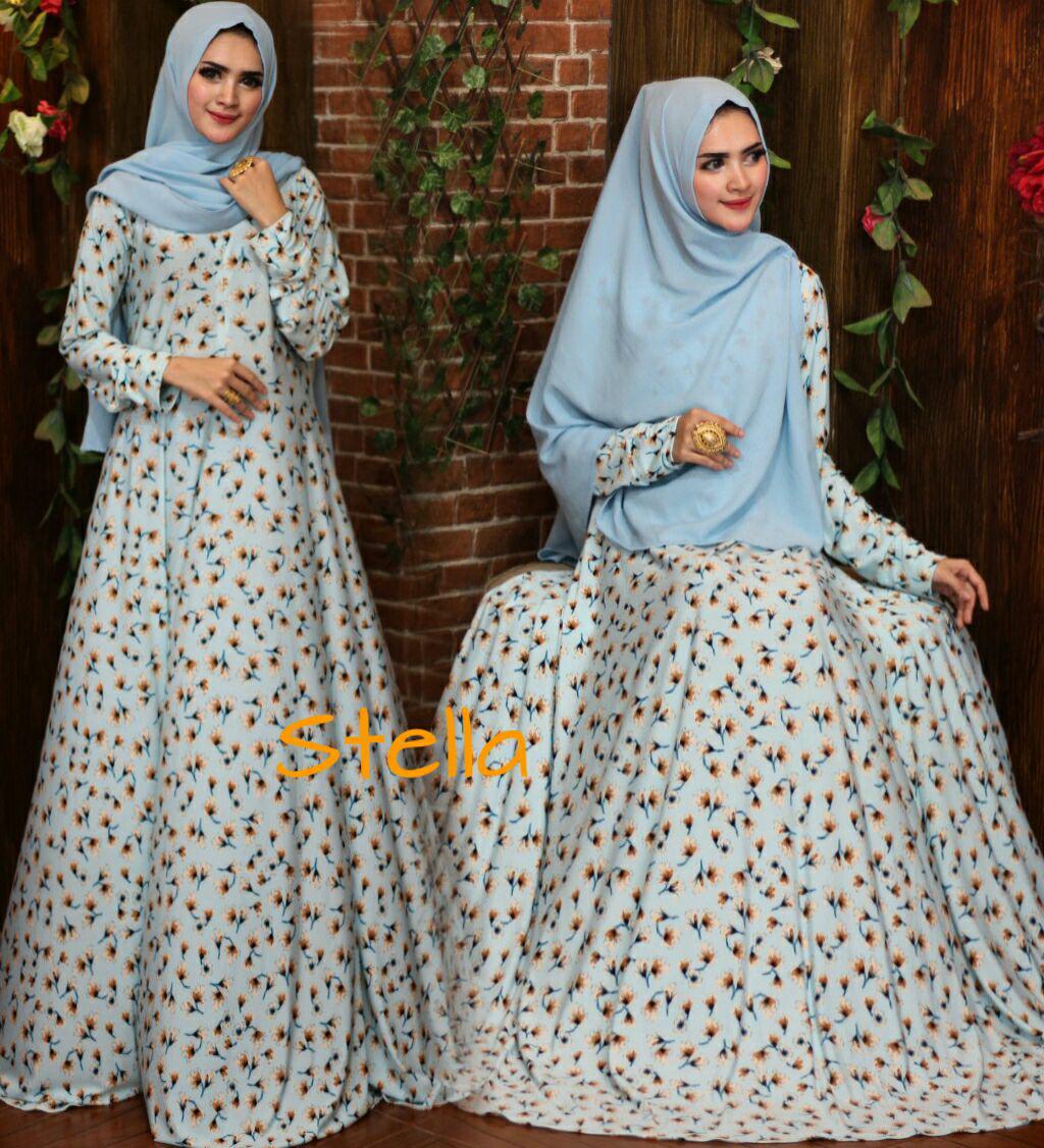 Nurulcollection-Baju gamis dress gaun muslim/gamis busui/gamis klok empat meter/Gamis murah/gamis motif/gamis polos/gamis terbaru