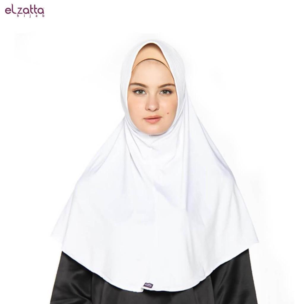 Elzatta Hijab / Hijab / Hijab Instan / Bergo / Elzatta Basic / E002 PUTIH