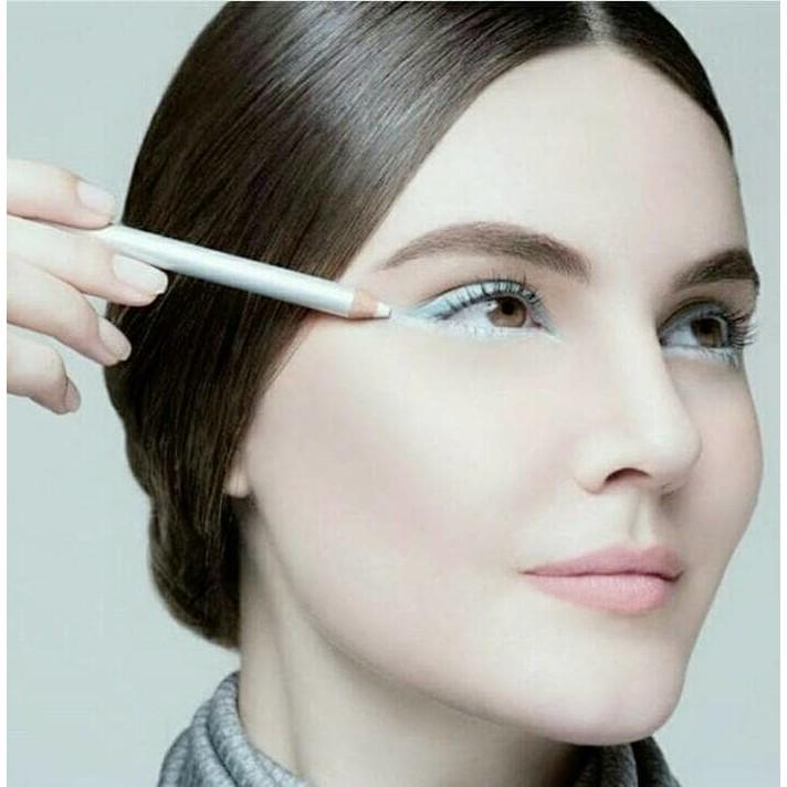 ORIGINAL - Wardah Eyeliner Pencil Black and White Eye Liner - Pensil Hitam dan Putih Lengkap