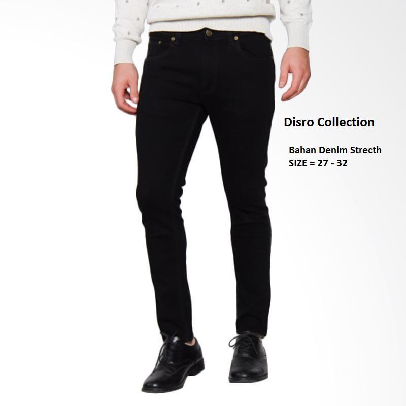 Disro Collection - Celana Jeans Pria /Jeans pria Strecth Hitam Model Terbaru Kualitas Terbaik Jeans Pria Bahan Strecth,Denim Bahan Lembur Size [27-28-29-30-31-32]