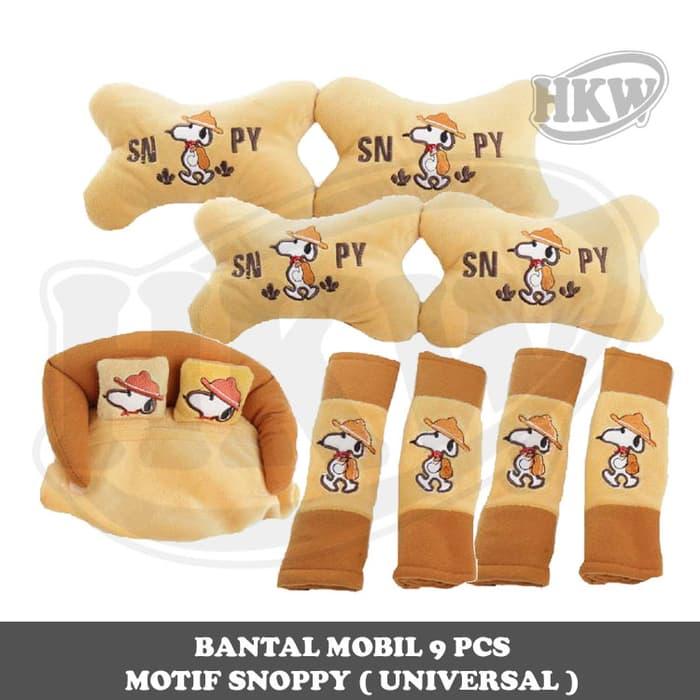 Bantal 9 Pcs Motif Snoopy Mobil Jimny Katana