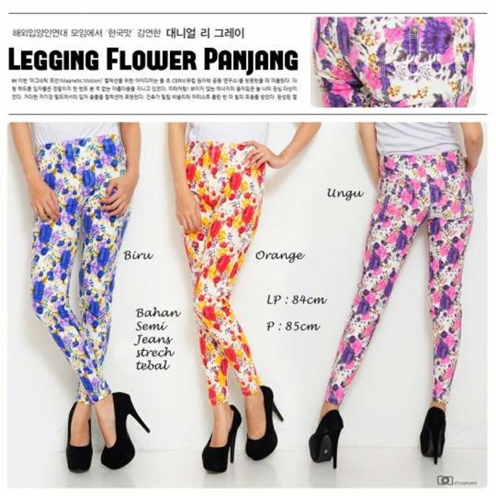Legging Panjang Standard Motif Bunga