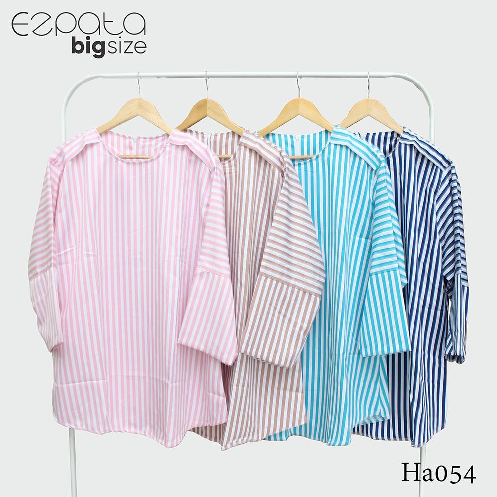 Ezpata Atasan Muslimah Stripe Jumbo / Big Size Wanita Balotelly Hight Quality Termurah
