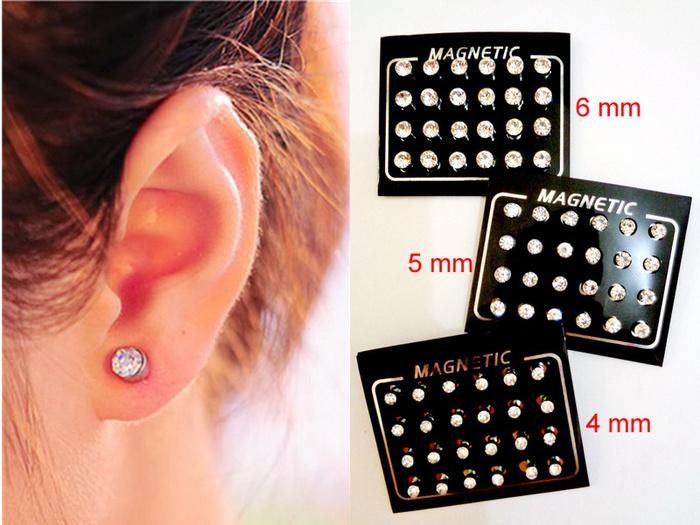Anting magnet kristal (per pasang) - Termurah