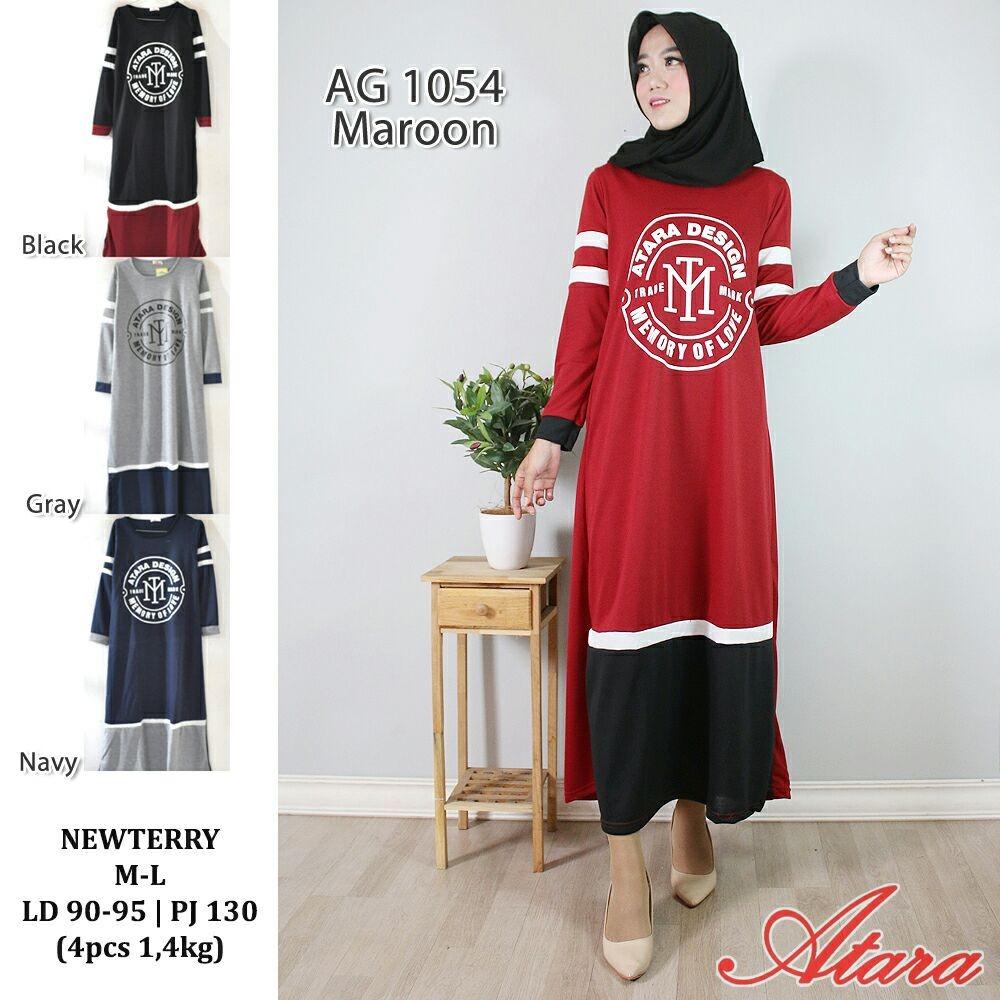 Ratu shopping Gamis ag1023 sablon trendy / gamis ABG / gamis remaja / gamis murah / gamis trendy / gamis murah / gamis promo / gamis fashion dress keren kekinian hits
