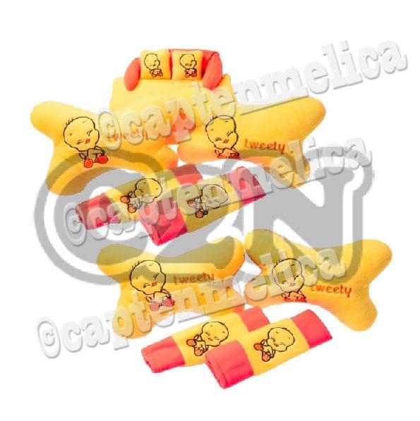 9 in 1 Bantal Mobil Tweety Twety Tweeti Twiti Sarung Seat Belt Tempat Tissue Kepala Leher Jok Kursi Asesoris Mobil Avanza Xpander Calya Innova Gran Max Pick Up Brio Satya Sigra Xenia Rush Carry Ertiga HRV Ayla Terios Agya Ignis Mobilio APV