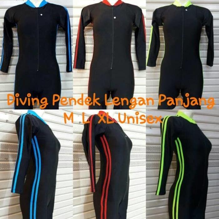 Baju Renang Diving pendek lengan panjang unis3x Cewek Cowok - XKgxQh