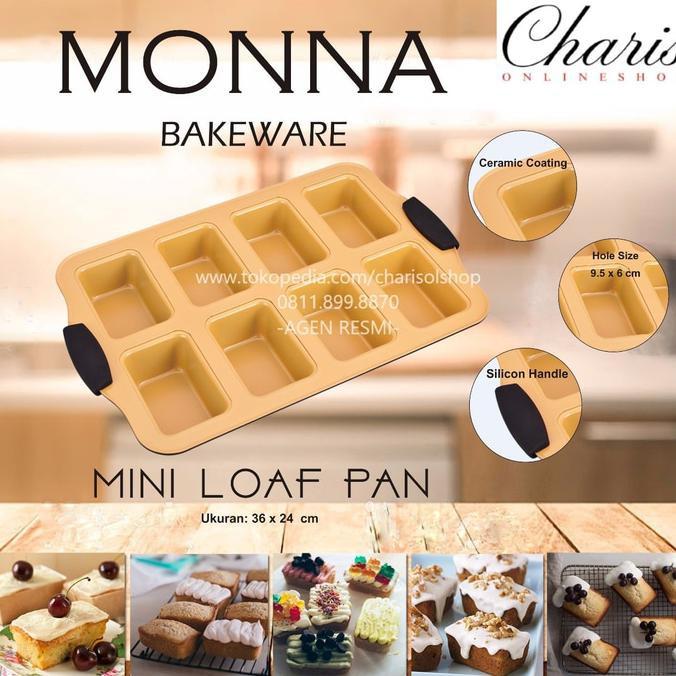 Signora Monna Bakeware - Mini Loaf Pan Loyang Kue Roti Unyil - Jgrsjkiu