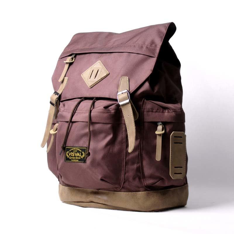 Visval Rave brown tas bandung Tas Punggung Laptop coklat tas kuliah