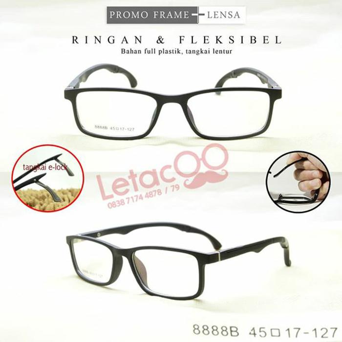 PAKET FRAME KACAMATA ANAK RBKH3 + LENSA ANTIRADIASI MINUS PLUS