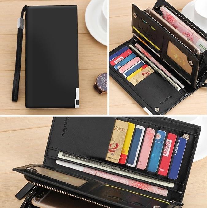 ... Dompet Pria Panjang Kulit Sintetis Model Baellery / Curewe Kerien PU Leather Premium - Dompet Panjang