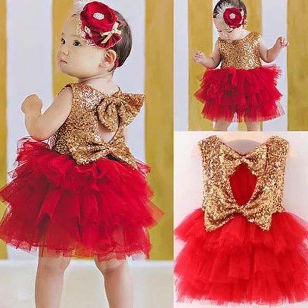DRESS PESTA BAYI ANAK BALITA PEREMPUAN BAJU ULANG TAHUN SEQUIN BABY GIRL IMPORT PREMIUM