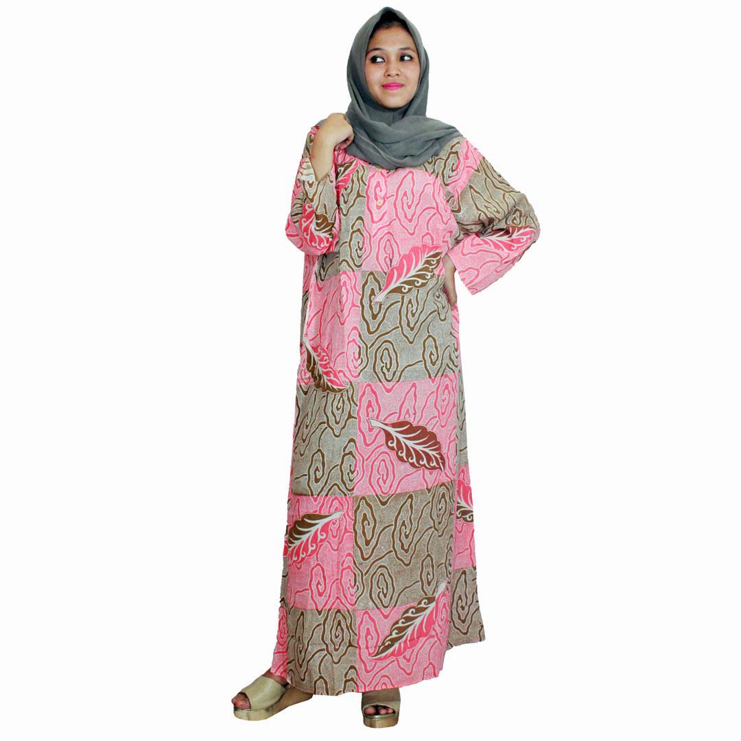 Longdres Batik, Daster Lengan Panjang, Baju Tidur, Kancing, Daster Bumil - Busui (LPT001-06) Batik Alhadi