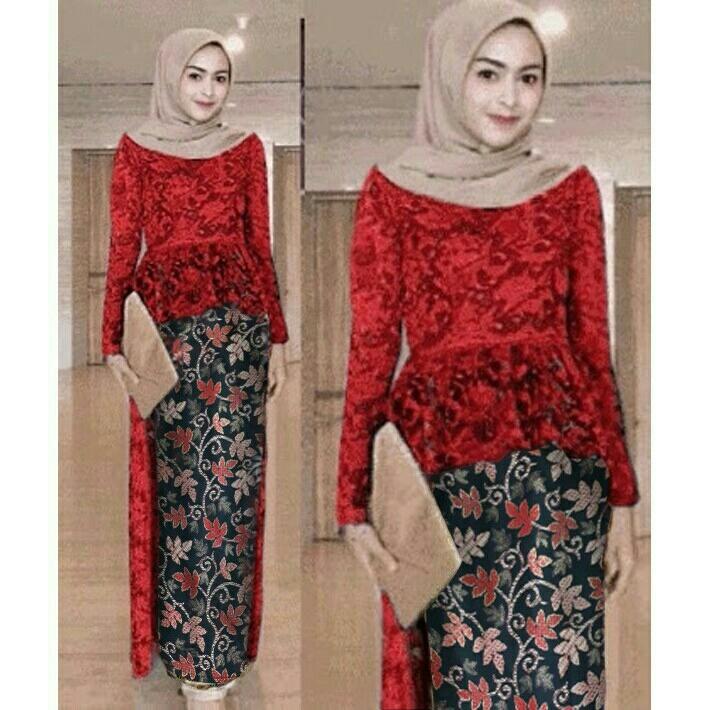 Honeyclothing Setelan Kebaya Findita / Setelan Wanita / Kebaya Kutubaru / Baju Muslim /