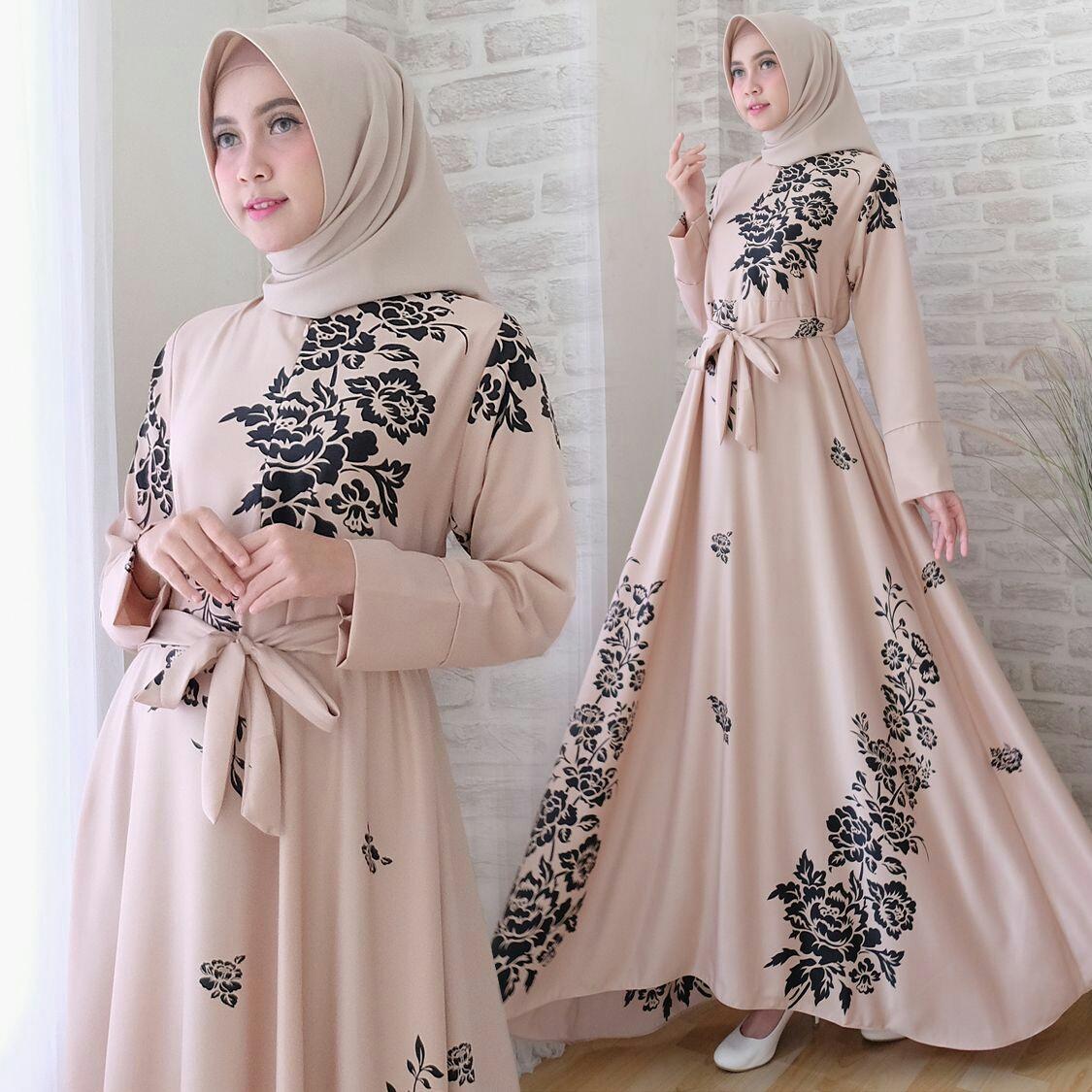 Snowshop Gamis Syari Zeria - Baju Muslim / Fashion Wanita / Baju wanita / Baju Gamis / Busui / Gaun / Maxmara / XL / Jumbo / Syari
