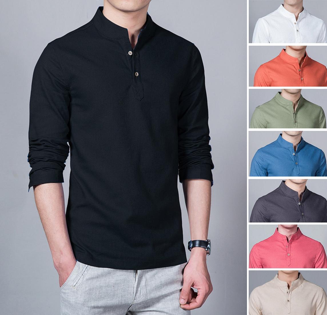 Baju Kemeja Koko Shaquile Hitam Polos. Kemeja Muslim Pria Simple Nyaman Di Pakai. Promo