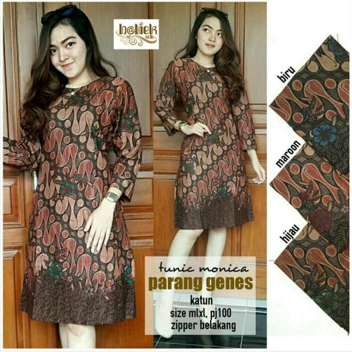 Dress Batik Solo. Tunic Batik Monica Parang Genes Series
