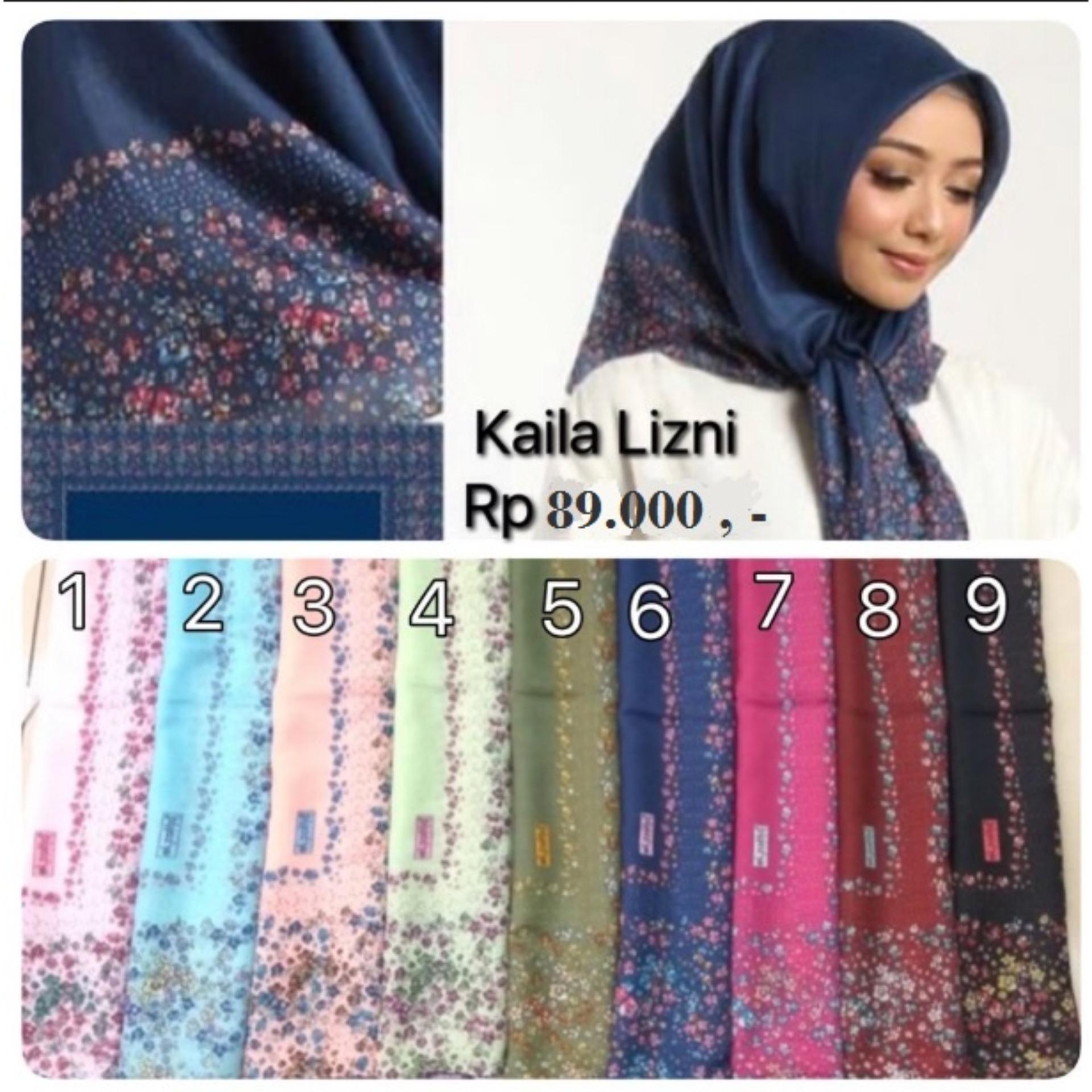 Scarf Elzatta Hijab Kaila Lizni Jilbab Segi Empat