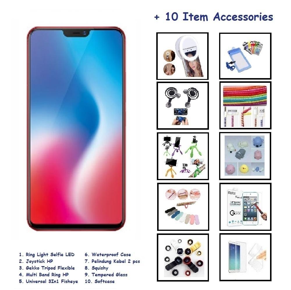 VIVO V9 [4/64GB] + 10 ITEM ACCESSORIES